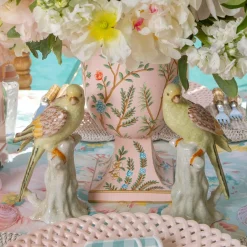 Small Pink Chinoiserie Tole Urn Vase