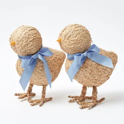 Small Raffia Chick (Pair)