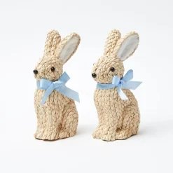 Small Raffia Rabbit (Pair)