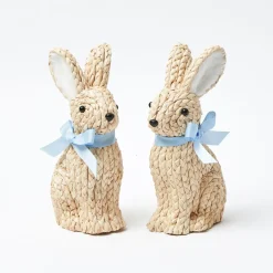 Small Raffia Rabbit (Pair)