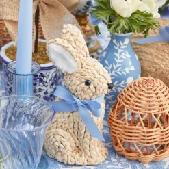 Small Raffia Rabbit (Pair)
