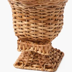 Small Rattan Bow Urn Vase