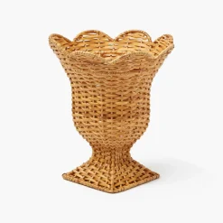 Small Rattan Urn Vase
