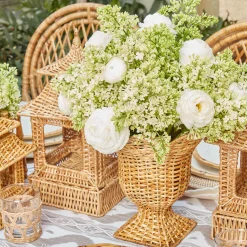 Small Rattan Urn Vase