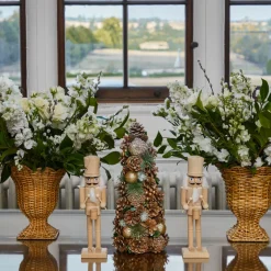 Small Rattan Urn Vase