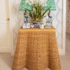 Small Vivienne Rattan Scalloped Console Table