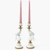 Small White Parrot Candle Holder (Pair)