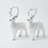 Snow White Glitter Reindeer (Pair)