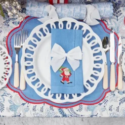 Snow White Velvet Napkin Bows (Set of 4)