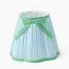Soft Blue & Green Lotus Bow Lampshade (18cm)