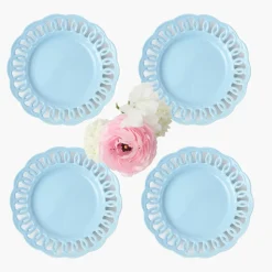 Soft Blue Lace Starter Plates (Set of 4)