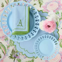 Soft Blue Lace Starter Plates (Set of 4)