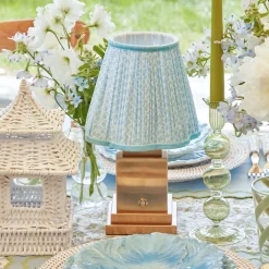 Soft Blue Lotus Lampshade (18cm)