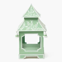 Soft Green Chinoiserie Pagoda Lantern
