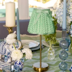 Spring Green Lotus Bow Lampshade (18cm)