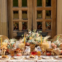 Tall Caramel Velvet Mushrooms (Set of 3)