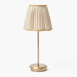 Tall Rechargeable Lamp & Putty Lotus Shade (18cm)
