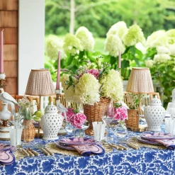 Tall Rechargeable Lamp & Putty Lotus Shade (18cm)