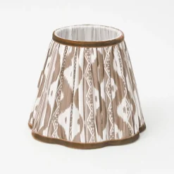 Tall Rechargeable Lamp with Chocolate Ikat Shade (18cm)