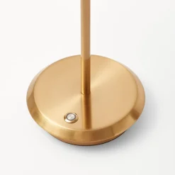 Tall Rechargeable Lamp with Natural Seagrass Shade