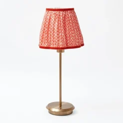 Tall Rechargeable Lamp with Orange Lotus Shade (18cm)