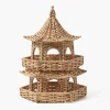 Thea Rattan Pagoda Lantern - 30cm