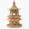 Thea Rattan Pagoda Lantern - 45cm