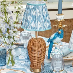 Trio of Rechargeable Rattan Lamps