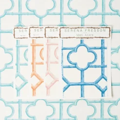 Turquoise Shaded Bamboo Fabric