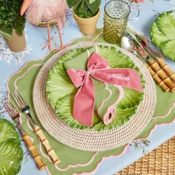 Valérie Green & Pink Placemats (Set of 4)