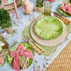 Valérie Green & Pink Placemats (Set of 4)