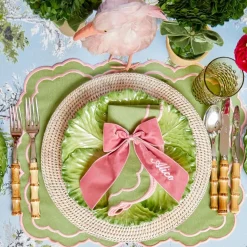 Valérie Green & Pink Placemats & Napkins (Set of 4)