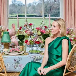 Valérie Green & Pink Placemats & Napkins (Set of 4)