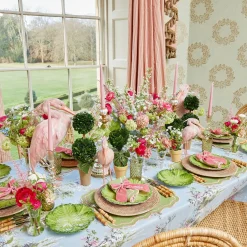 Valérie Green & Pink Placemats & Napkins (Set of 4)