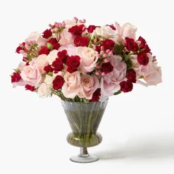 Veronica Engraved Glass Vase