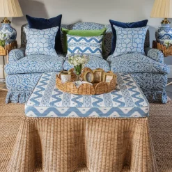 Vivienne Rattan Scalloped Ottoman