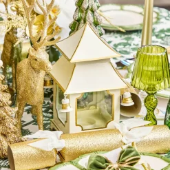 White & Gold Pagoda Lantern