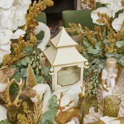 White & Gold Pagoda Lantern
