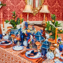 White Chinoiserie Tole Pumpkin Family