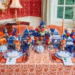White Chinoiserie Tole Pumpkin Family