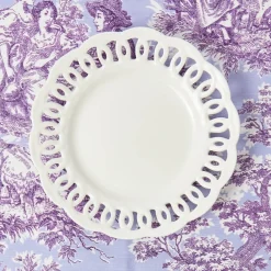 White Lace Dinner & Starter Plates (Set of 8)