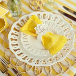 White Lace Dinner & Starter Plates (Set of 8)