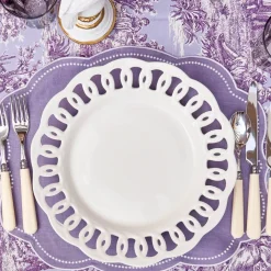 White Lace Dinner Plate