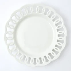 White Lace Dinner Plate