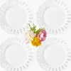 White Lace Dinner Plates (Set of 4)