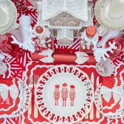 White Lace Nutcracker Dinner Plates (Set of 4)