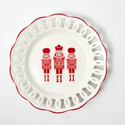 White Lace Nutcracker Dinner Plates (Set of 4)