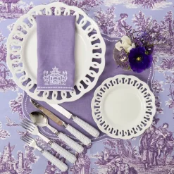 White Lace Starter Plates (Set of 4)