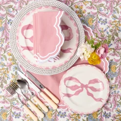 White Rattan Charger Plates (Set of 4)