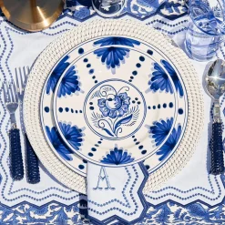 White Rattan Charger Plates (Set of 4)